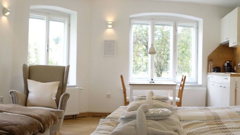 Panorama Grüne Wiese Gäste-Minibungalow, © Edermühle Panorama Grüne Wiese Gäste-Minibungalow, © Edermühle