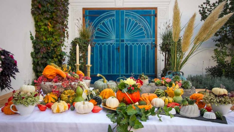 Dekoration auf Wurzers Erlebnis-Kürbishof in Bodensdorf bei Wieselburg, © Markus Wurzer Dekoration auf Wurzers Erlebnis-Kürbishof in Bodensdorf bei Wieselburg, © Markus Wurzer