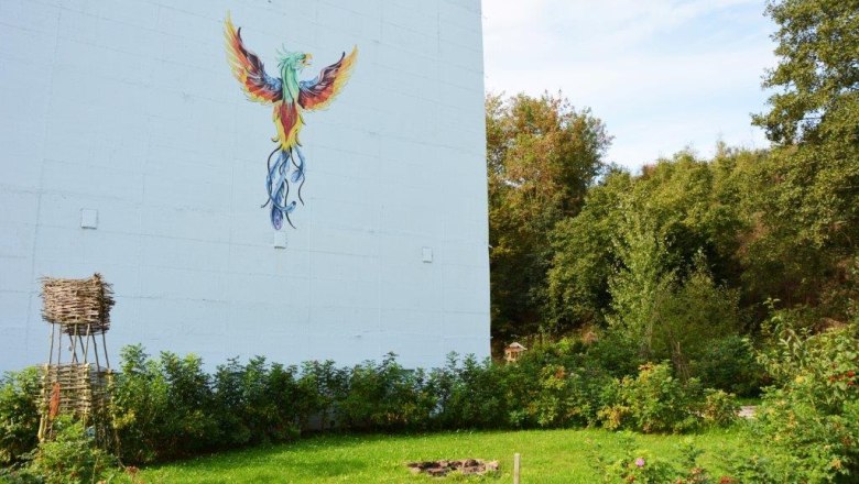 Malerei auf Silowand, © Waldviertler Seminarhaus Gauguschmühle Malerei auf Silowand, © Waldviertler Seminarhaus Gauguschmühle