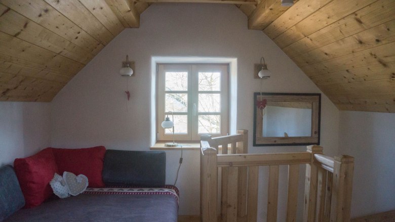 Turmzimmer im Knusperhaus, Bio-Bauernhof Prannleithen, © Schroll Turmzimmer im Knusperhaus, Bio-Bauernhof Prannleithen, © Schroll