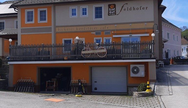 Radlerstop Bäckerei Feldhofer, © Bäckerei Feldhofer Radlerstop Bäckerei Feldhofer, © Bäckerei Feldhofer