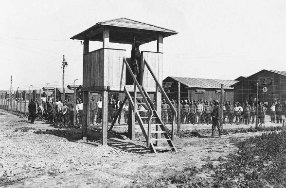 Lagerzaun und Postenhütte des Kriegsgefangenenlagers in Purgstall, © Stadtgemeinde Wieselburg Kriegsgefangenenlager Purgstall