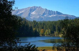 Erlaufstausee mit Blick auf den Ötscher, © Fred Lindmoser Erlaufstausee mit Blick auf den Ötscher, © Fred Lindmoser