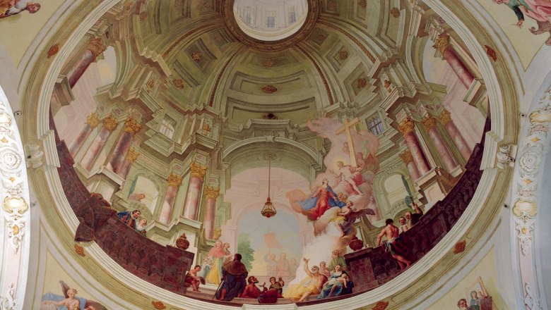 Langegg Innen Deckenmalerei, © Gemeinde Bergern Langegg Innen Deckenmalerei, © Gemeinde Bergern