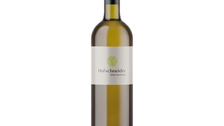 Gelber-Muskateller Hofschneider Bio Weingut Mannersdorf, © Bio Weingut Hofschneider Weinflasche Gelber Muskateller