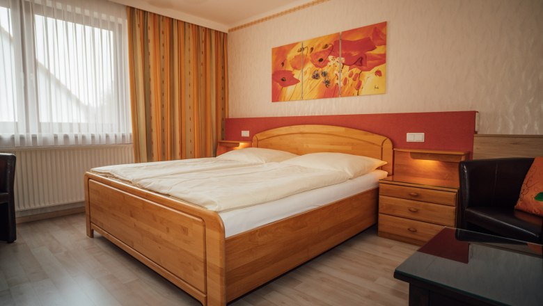 Schlafzimmer Ferienwohnung, © Franz Kuben Schlafzimmer Ferienwohnung, © Franz Kuben