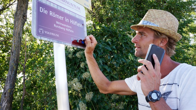 Hörstation Die Römer in Höflein, VIA.CARNUNTUM., © Donau Niederösterreich, Steve Haider Hörstation Die Römer in Höflein, VIA.CARNUNTUM., © Donau Niederösterreich, Steve Haider