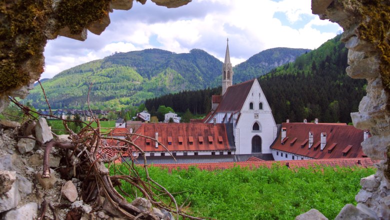 Die Kartause Gaming umrandet von der Ringmauer, © Marika Roth Die Kartause Gaming umrandet von der Ringmauer, © Marika Roth