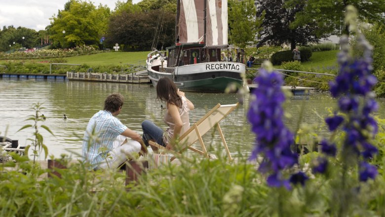 Hundertwasserschiff "Regentag", © Stadtgemeinde Tulln Hundertwasserschiff "Regentag", © Stadtgemeinde Tulln