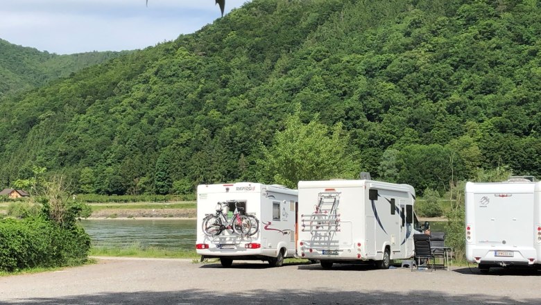 Wohnmobilstellplätze an der Donau, © Donau NÖ Tourismus Wohnmobilstellplätze an der Donau, © Donau NÖ Tourismus