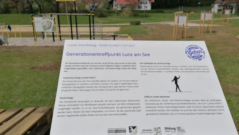 Generationentreffpunkt Lunz am See auf der Schulwiese, © Christian Paumann Generationentreffpunkt Lunz am See auf der Schulwiese, © Christian Paumann