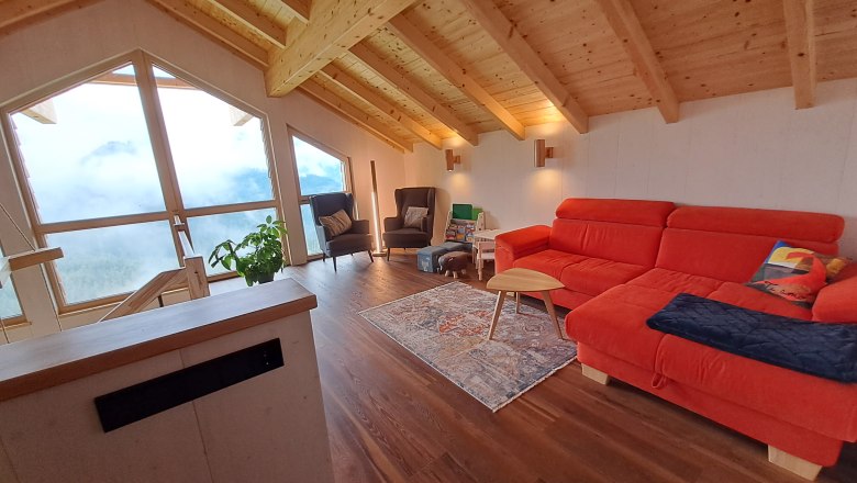 Wohnbereich, Spielecke Obergeschoss, © Oberschindlberg Wohnbereich, Spielecke Obergeschoss, © Oberschindlberg