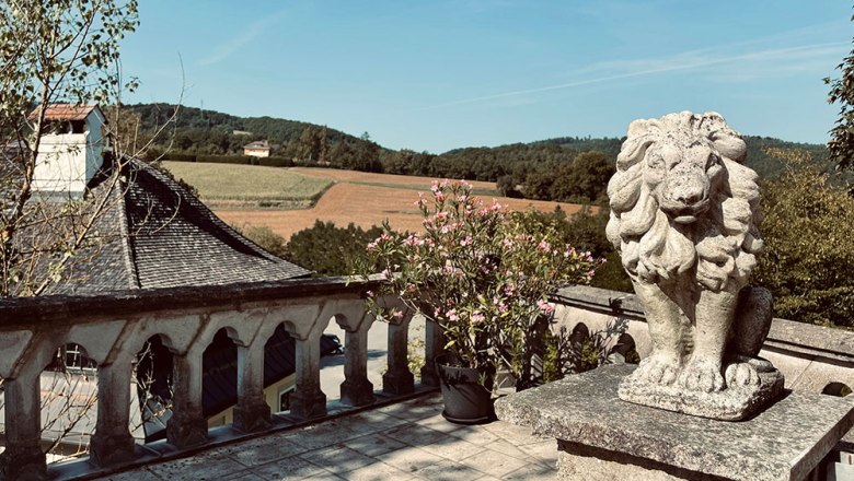 Terrasse im Turm Leiben, © Familie Kleemann Terrasse im Turm Leiben, © Familie Kleemann