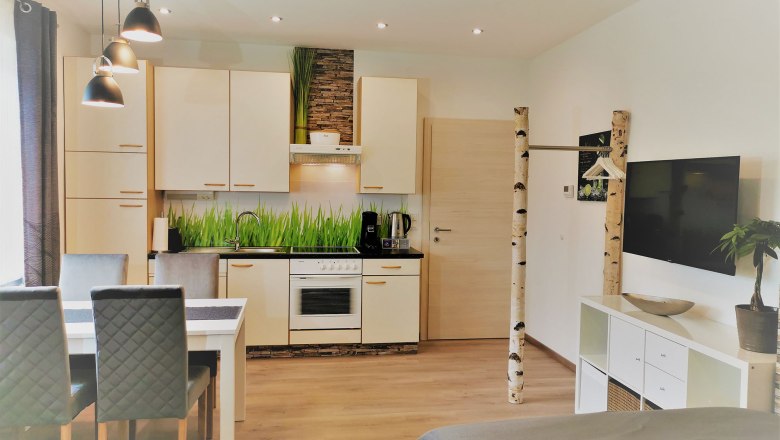 Küchenzeile, © Apartment Sonne, Fotograf Mag. Verena Schrammel Küchenzeile, © Apartment Sonne, Fotograf Mag. Verena Schrammel