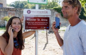 Hörstation Kloster St. Anna, VIA.CARNUNTUM., © Donau Niederösterreich, Steve Haider Hörstation Kloster St. Anna, VIA.CARNUNTUM., © Donau Niederösterreich, Steve Haider