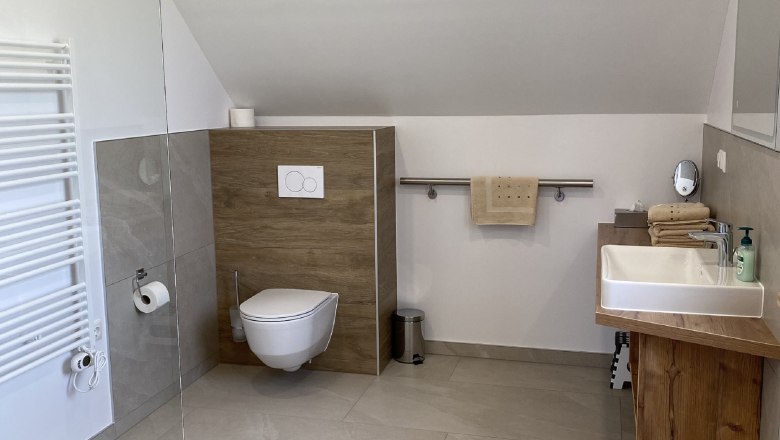 Bad im Zimmer 3, © Hofbauer-Hof, Fotograf Josef Hofbauer Bad im Zimmer 3, © Hofbauer-Hof, Fotograf Josef Hofbauer