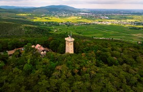 "Harzberg Buam" und Harzbergturm, © Sascha Schernthaner Auf dem Harzberg