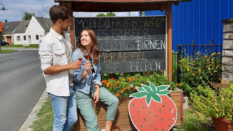 Produktverkostung, Bauernspeis, Wagram/Donau, © Donau Niederösterreich, Neubauer Produktverkostung, Bauernspeis, Wagram/Donau, © Donau Niederösterreich, Neubauer