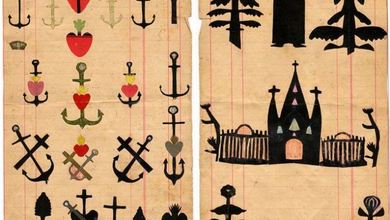 Mit 5 Jahren gefertige Schnitte, © mk Mit 5 Jahren gefertige Schnitte, © mk