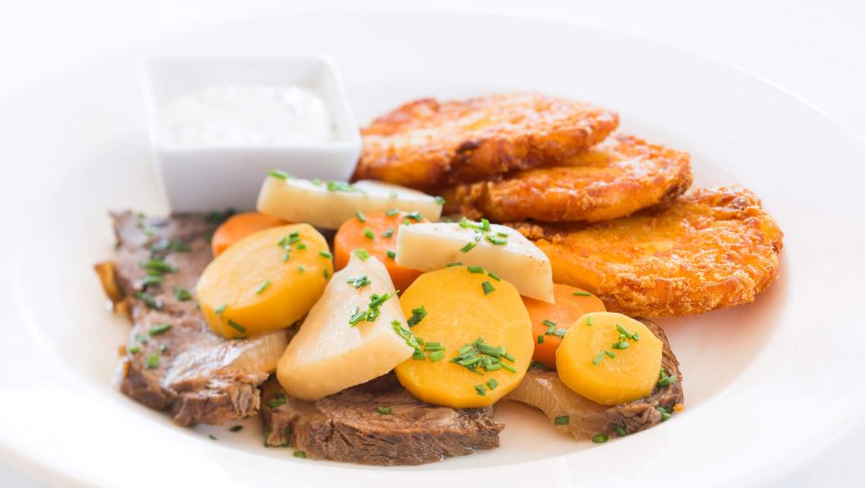 Restaurant am Sachsengang - Gekochtes Schulterscherzel, © Hotel Am Sachsengang Restaurant am Sachsengang - Gekochtes Schulterscherzel, © Hotel Am Sachsengang