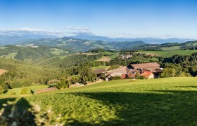 Ausblick von der Ebenhofer Höhe in Edlitz über die Hügellandschaft bis zum Schneeberg, © Wiener Alpen Ausblick von der Ebenhofer Höhe in Edlitz über die Hügellandschaft bis zum Schneeberg, © Wiener Alpen