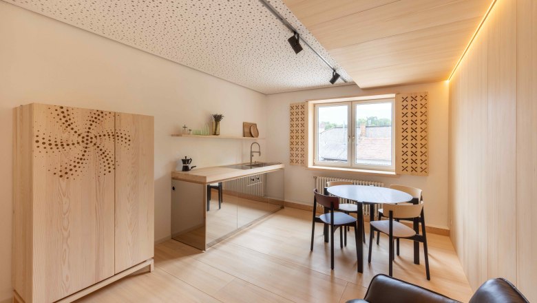 Wohnbereich im Gästehaus, © Patricia Farthofer Wohnbereich im Gästehaus, © Patricia Farthofer