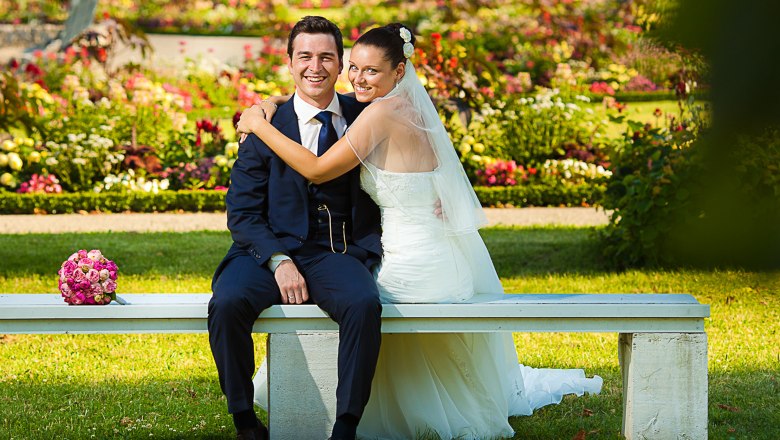 Brautpaar auf Schloss Hof, © Peter Berger Brautpaar auf Schloss Hof, © Peter Berger