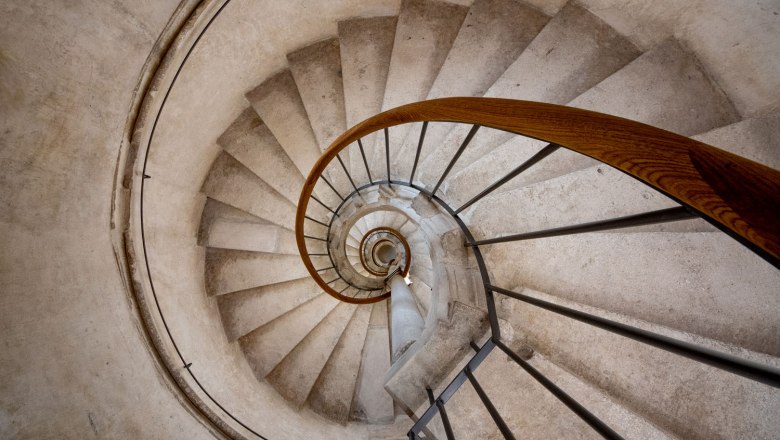 Schneckentreppe im Schloss Orth, © Christian Horak Schneckentreppe im Schloss Orth, © Christian Horak