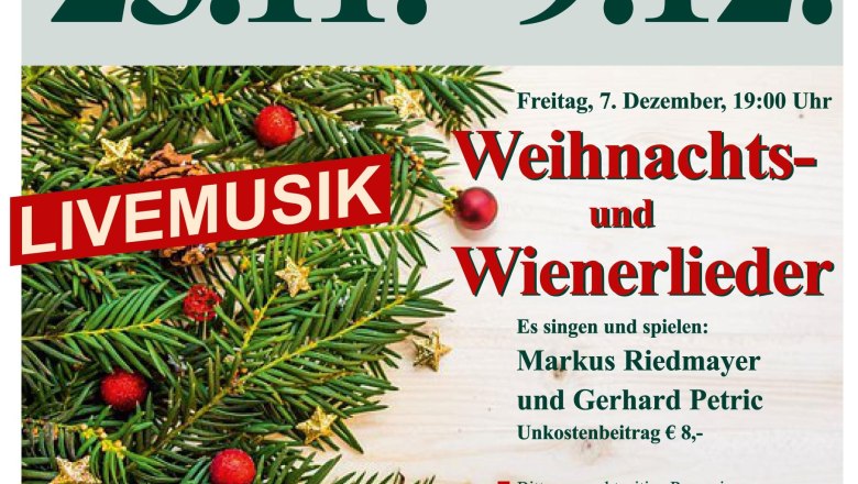 Weihnachts- und Wiener Lieder, © Dominik Herzog Weihnachts- und Wiener Lieder, © Dominik Herzog