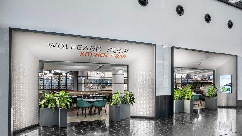Wolfgang Puck Kitchen + Bar, © Flughafen Wien Wolfgang Puck Kitchen + Bar, Außenansicht