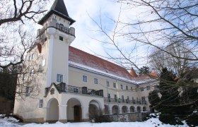 Das Schloss Sooß im Winter, © Marktgemeinde Hürm Das Schloss Sooß im Winter, © Marktgemeinde Hürm