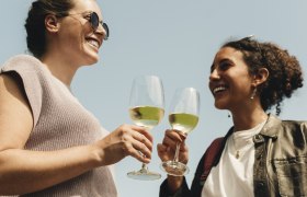 Es geht um das Gemeinsame, © Niederösterreich Werbung/Julius Hirtzberger Weinverkostung im Grünen