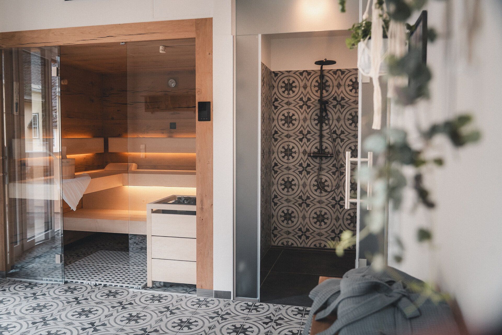 Wellnessbereich mit Sauna