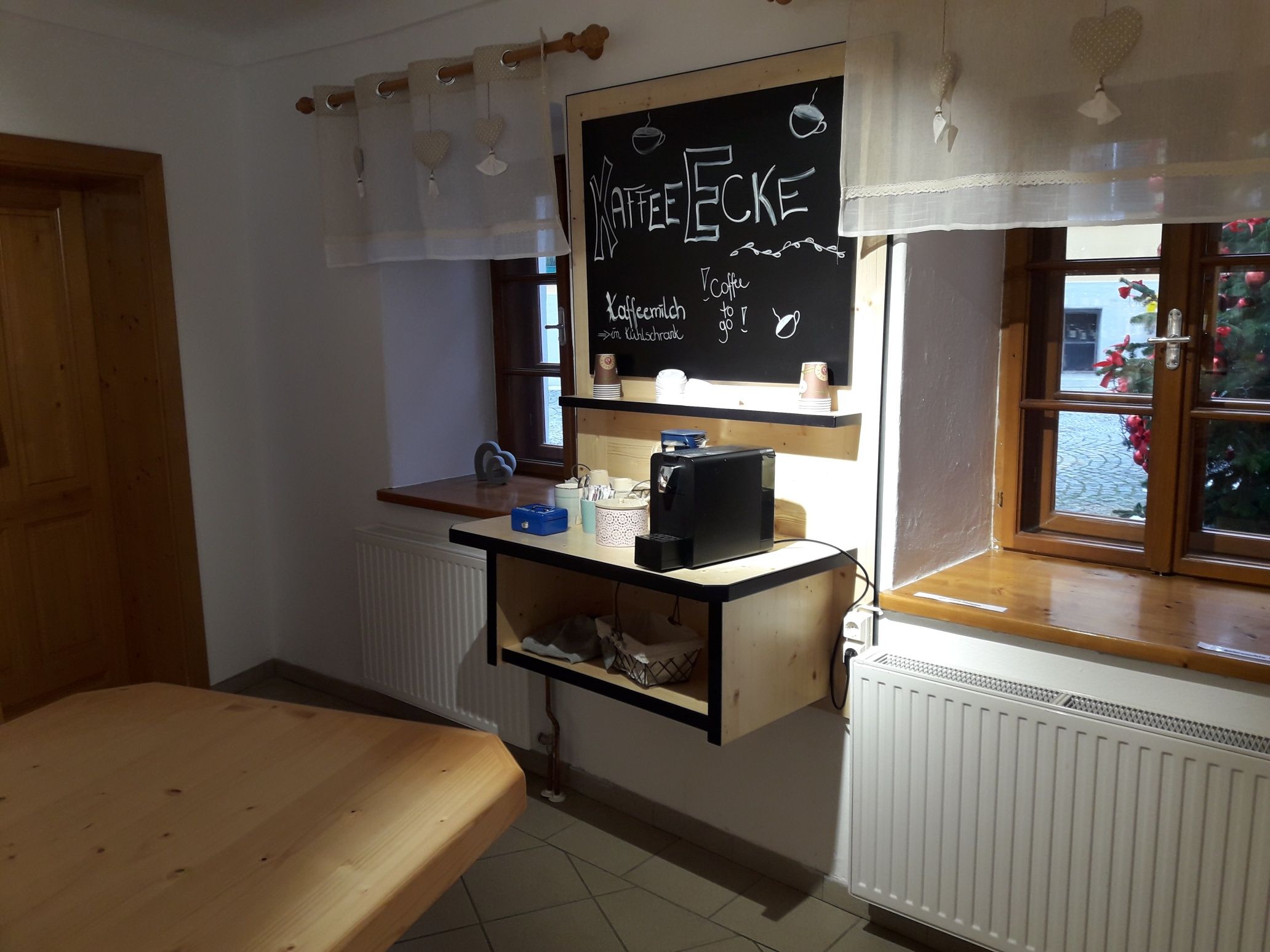 Kaffee-Ecke im Hofladen