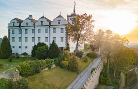 Schloss Weitra mit Sonnenuntergang