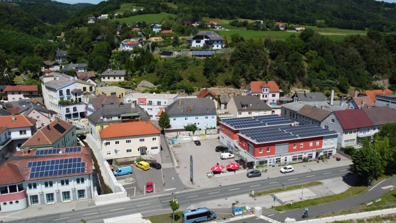 Cafe und Bäckerei Lechner Luftaufnahme, © Bäckerei Leichner