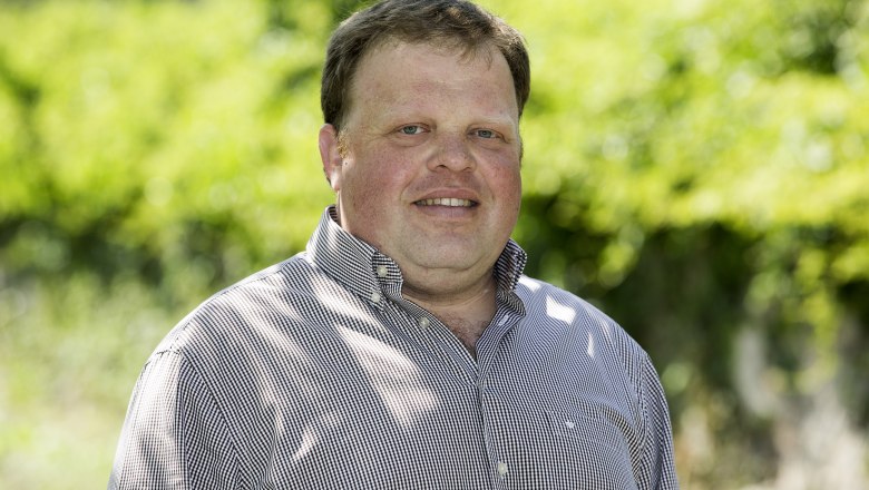 Georg Edlinger im Weingarten, &copy; Monika Loeff