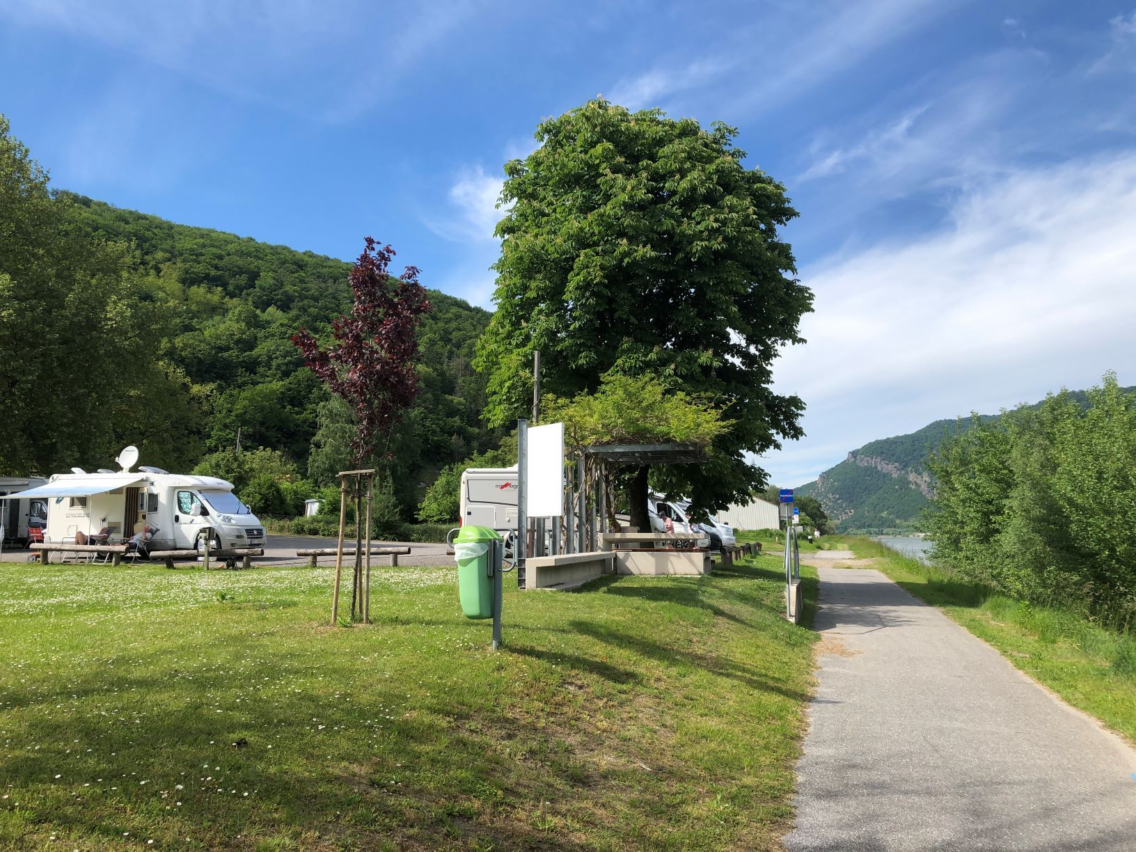 Wohnmobilstellplätze an der Donau