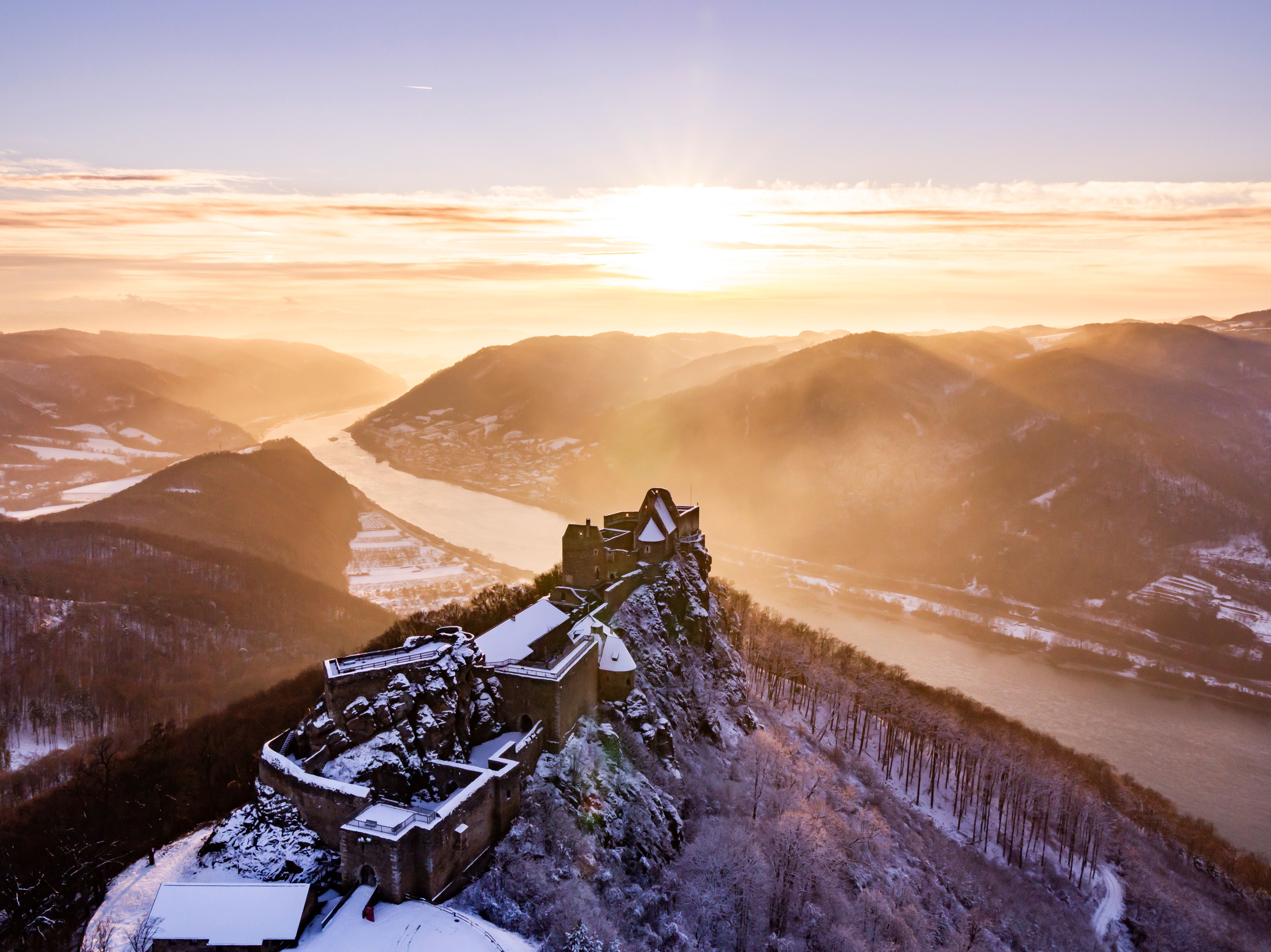 Ruine_Aggstein_Winter © Donau Niederösterreich, Robert Herbst