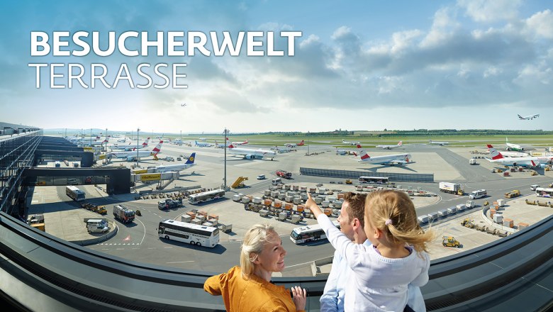 Faszination Flughafen Besucherwelt, Terrasse, © Flughafen Wien AG
