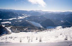 Die schneebedeckten Hänge der Gemeindealpe laden zu unvergesslichen Winterabenteuern ein. Glitzernder Schnee und die klare, kalte Luft schaffen eine magische Atmosphäre, die zum Skifahren und Wandern einlädt. Hier, umgeben von majestätischen Bergen, wird der Winter zum Erlebnis.
