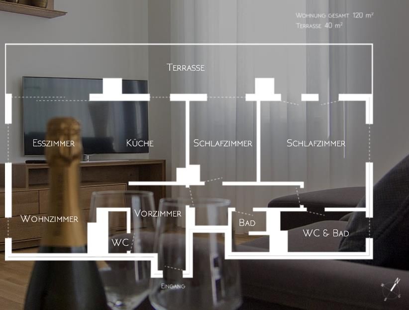 Grundriss der Ferienwohnung 