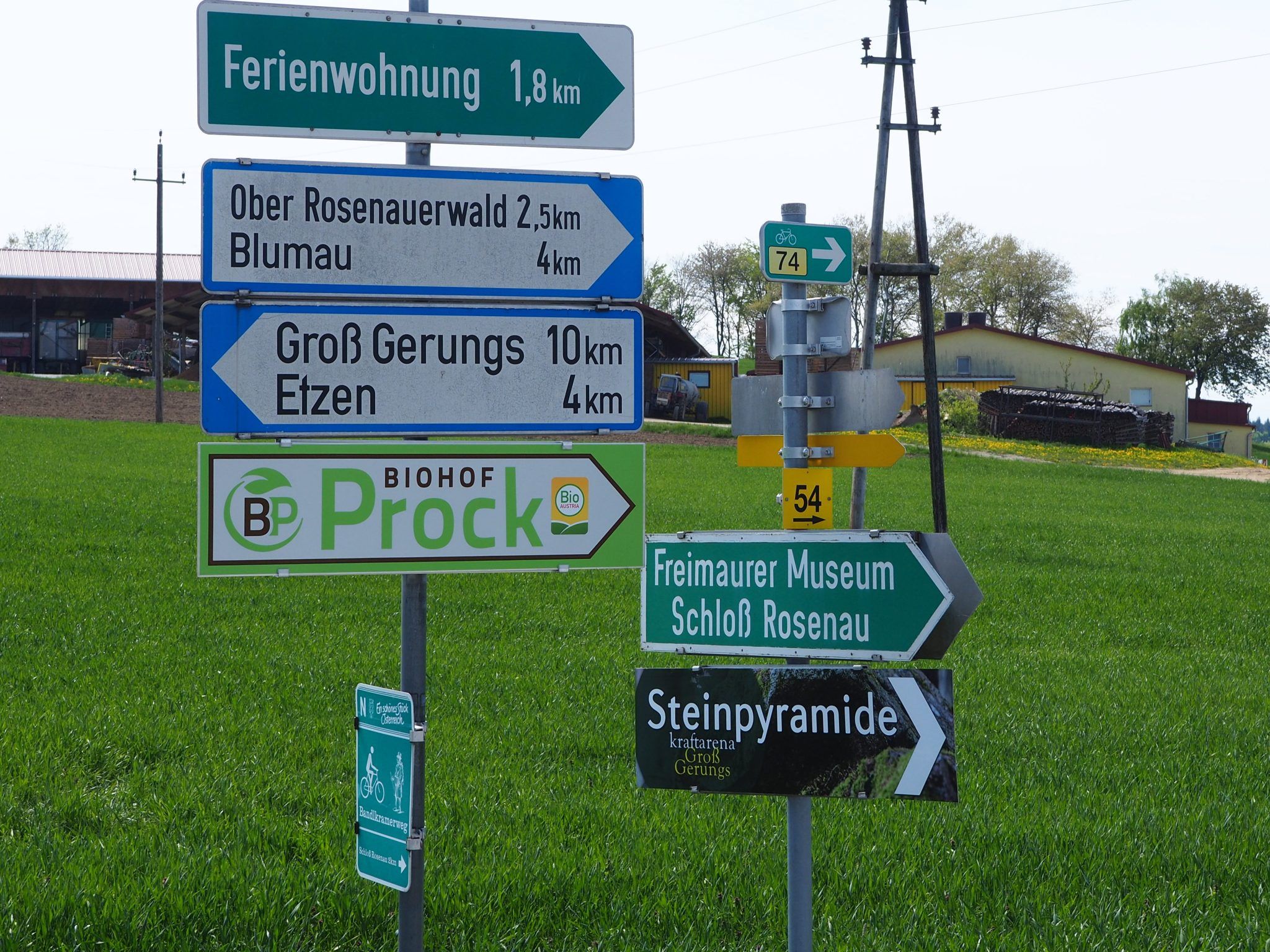 Anfahrt- Hinweisschilder