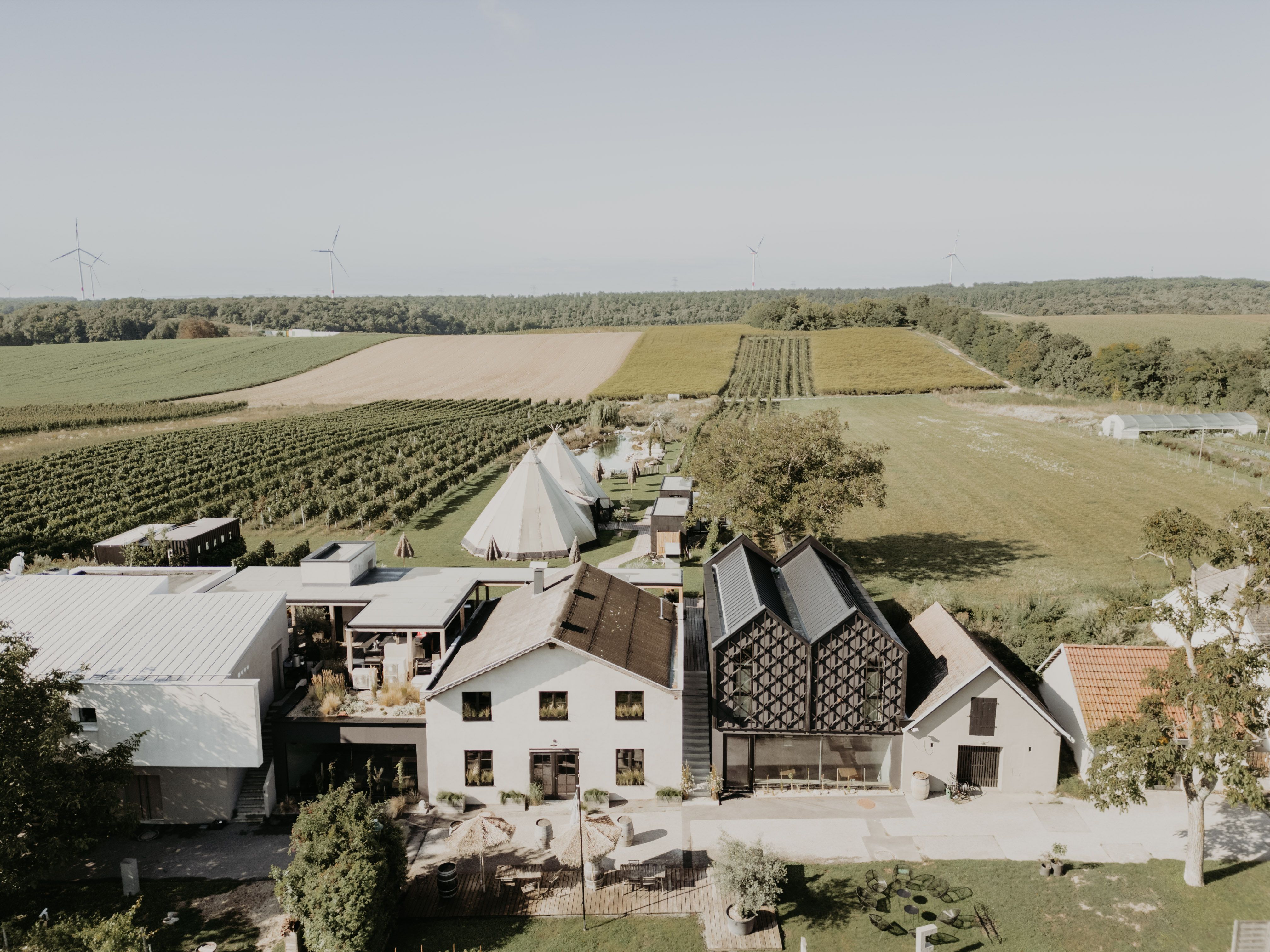 Ansicht von oben der gesamten Location
