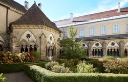 Der malerische Innenhof des Stifts Zwettl lädt mit seinen liebevoll gestalteten Gärten und historischen Gebäuden zum Verweilen ein. Hier harmonieren die sanften Farben der Blumen mit der beeindruckenden Architektur und schaffen eine Atmosphäre der Ruhe und Besinnlichkeit.