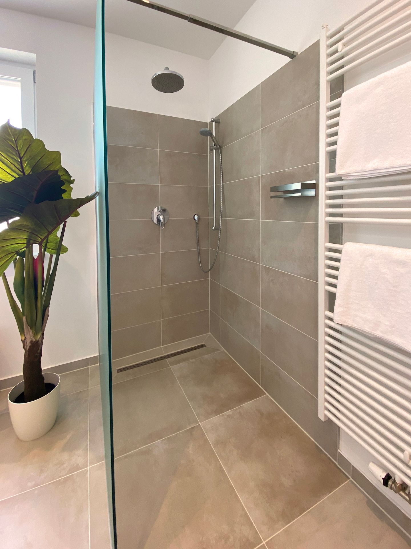 Große Walk-in Dusche