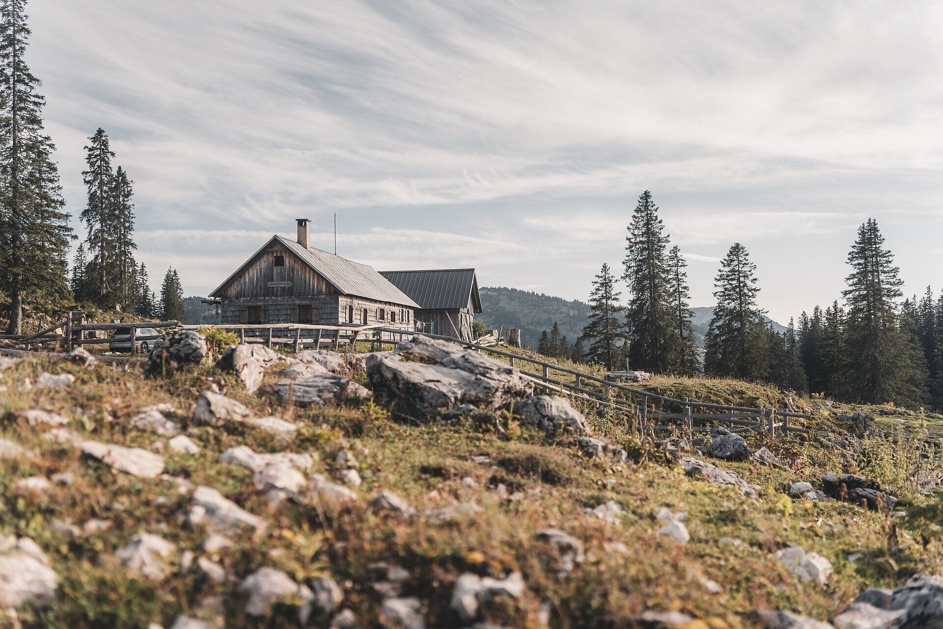 Panorama der Schwarzalm bei Göstling an der Ybbs.