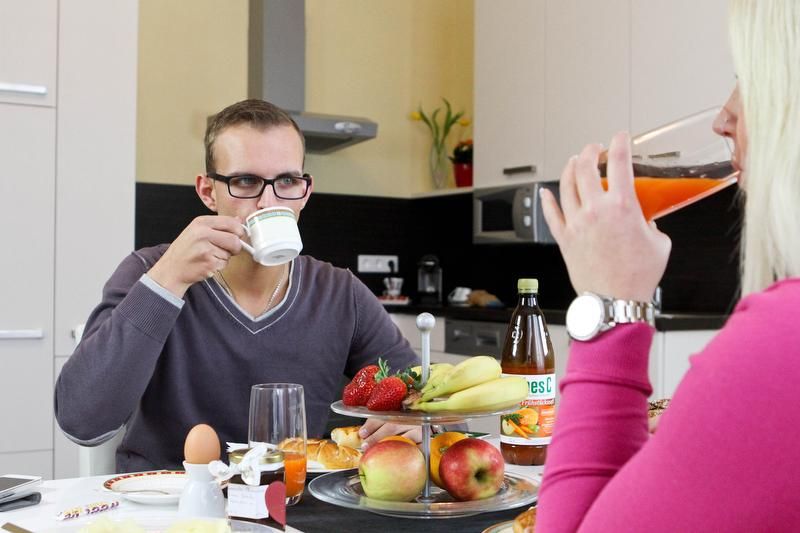 Gemütliches Frühstück im eigenen Apartment