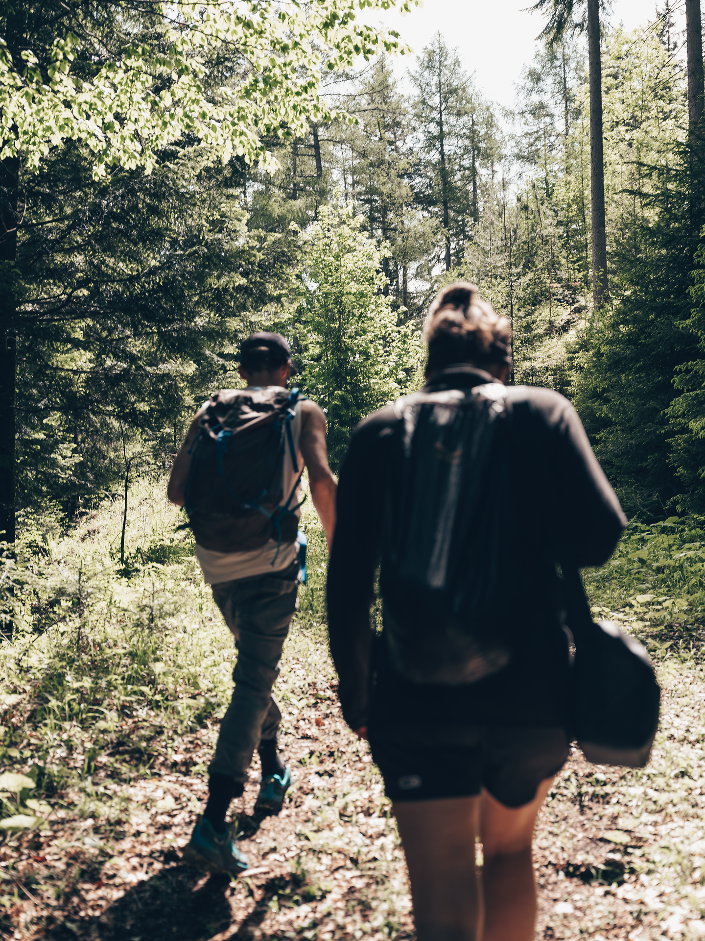Ein sanfter Wanderweg schlängelt sich durch die üppige, grüne Landschaft, umgeben von majestätischen Bäumen und dem beruhigenden Klang der Natur. Die frische Bergluft lädt dazu ein, die Schönheit der Umgebung zu genießen und die Seele baumeln zu lassen.