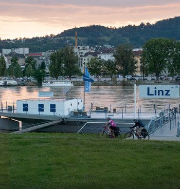 Linz Anlegestelle an der Donau
